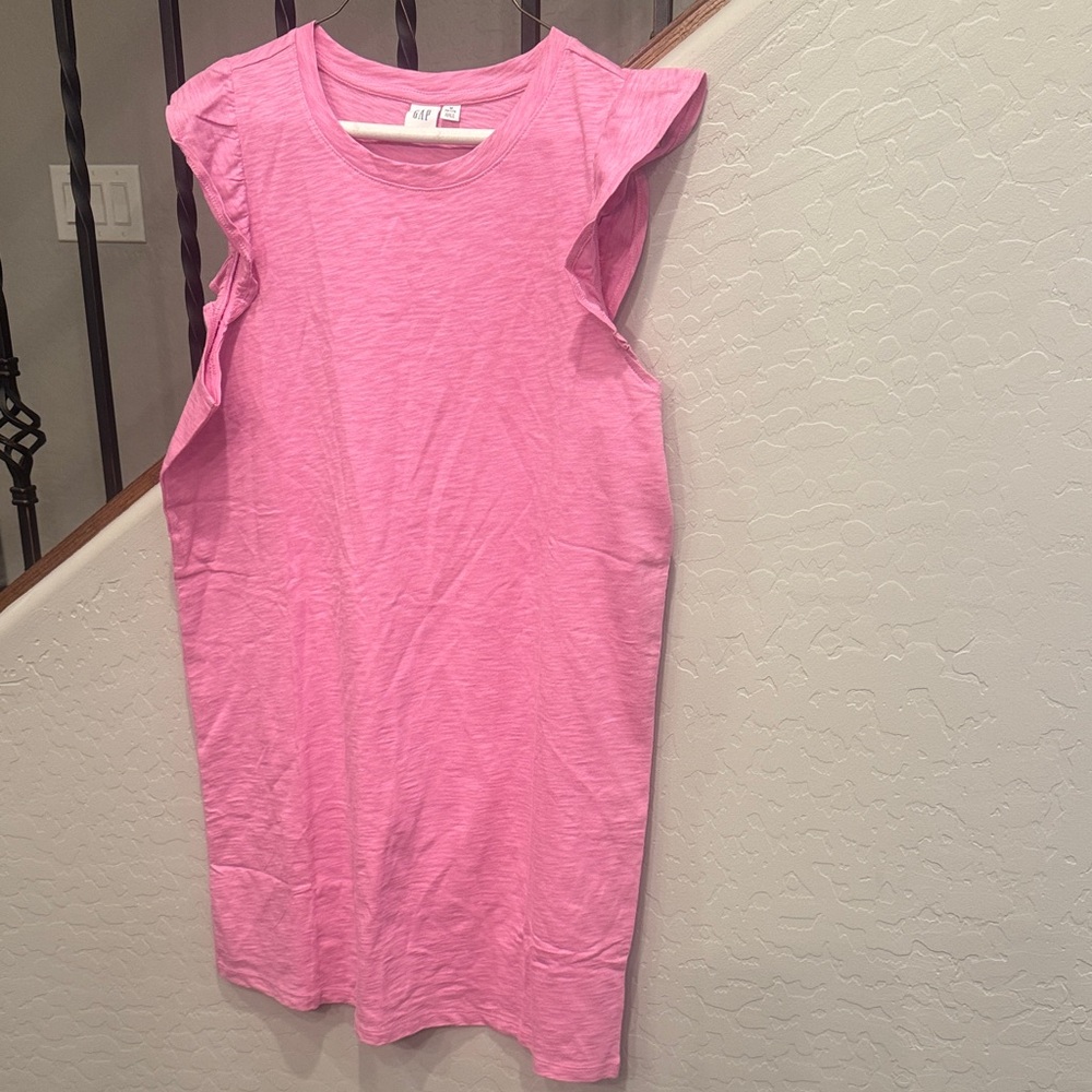 GAP Pink Flutter Sleeve Dress